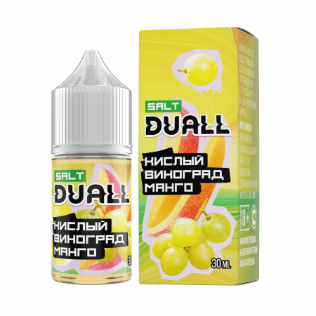 Жидкость Duall salt 30ml HARD 50mg (Кислый Виноград Манго, Hard)