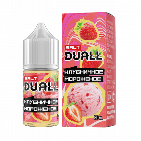 Жидкость Duall salt 30ml HARD 50mg (Клубничное мороженое, Hard)