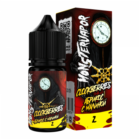 Жидкость Monster Vapor 30ml 20mg (CLOCKBERRIES (абрикос с малиной), Light)