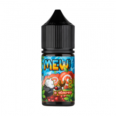Жидкость Mew salt 30ml 20mg (В яблочко (Яблоко и вишня со льдом), Light)