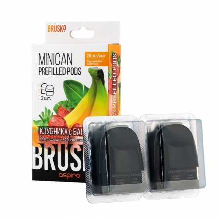 Картридж Brusko Minican 2.4ml 1/2 (Клубника с бананом)